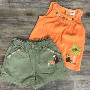 Gymboree 2-Piece Toddler girl monkey Outfit